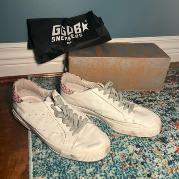 Golden Goose White and Pink Sneakers - Picture 8 of 8